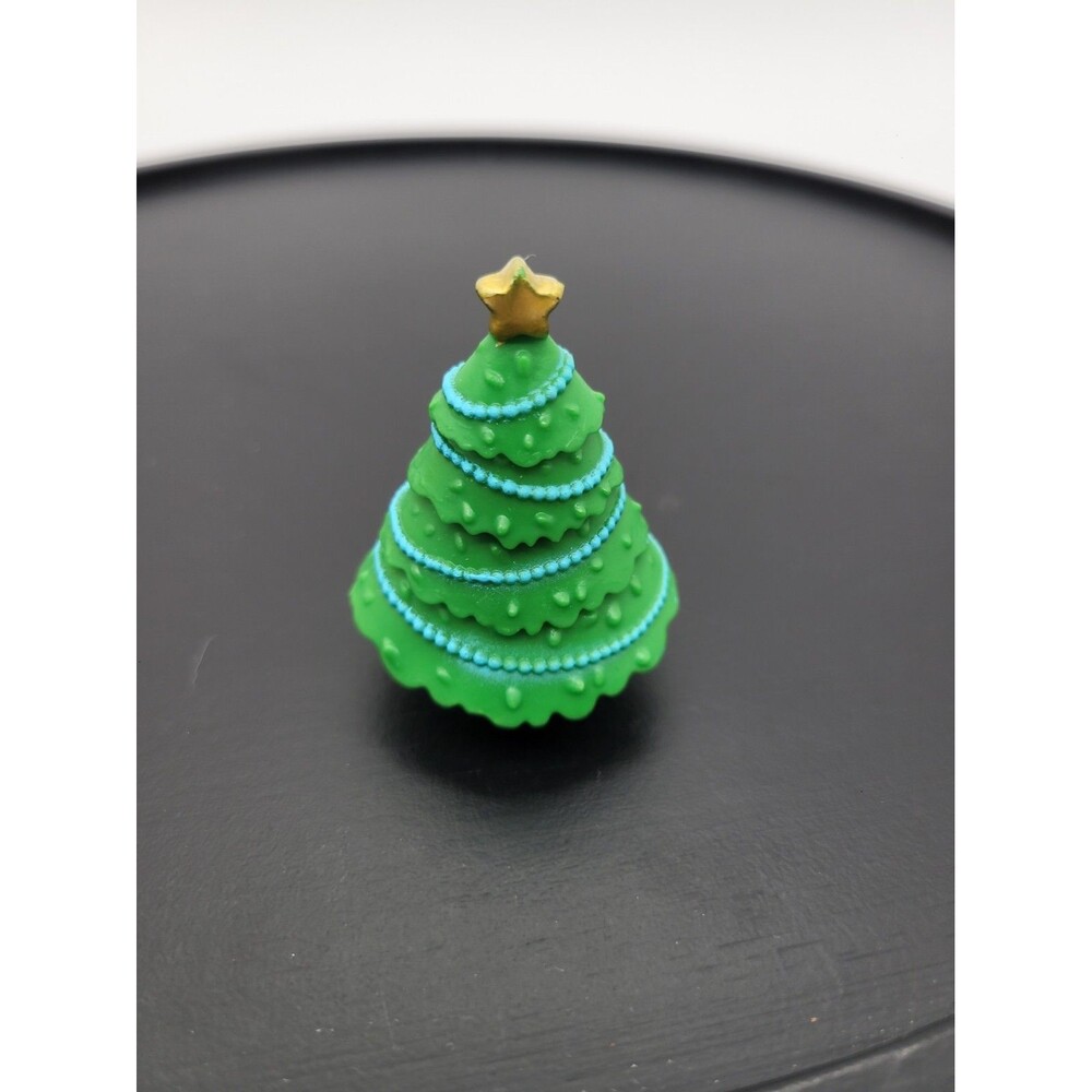 Disney Green Plastic Christmas Tree Figure 2"